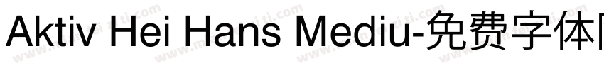 Aktiv Hei Hans Mediu字体转换